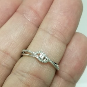 Ringmaat 8 9 10 11 12 Estate sterlingzilver 925 echte 20 kt diamanten verlovingsbelofte ring prachtige cocktail BC65