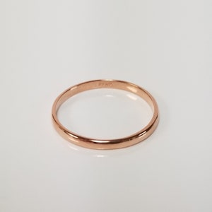 Size 3.25 Estate 14k Rose Gold 1.5mm Baby Midi Band Ring 3 4 G46