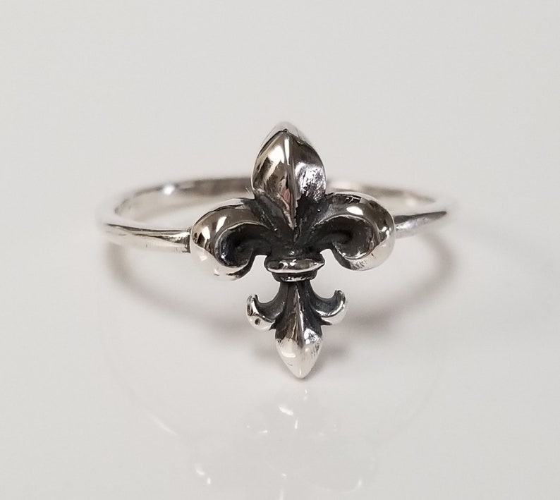 Estate Sterling Silver 925 Finial Fleur De Lis Ring Antique - Etsy