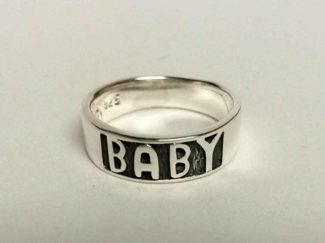 Estate Sterling Silver 925 Ring Baby Boy Daughter Pinky R13 - Etsy