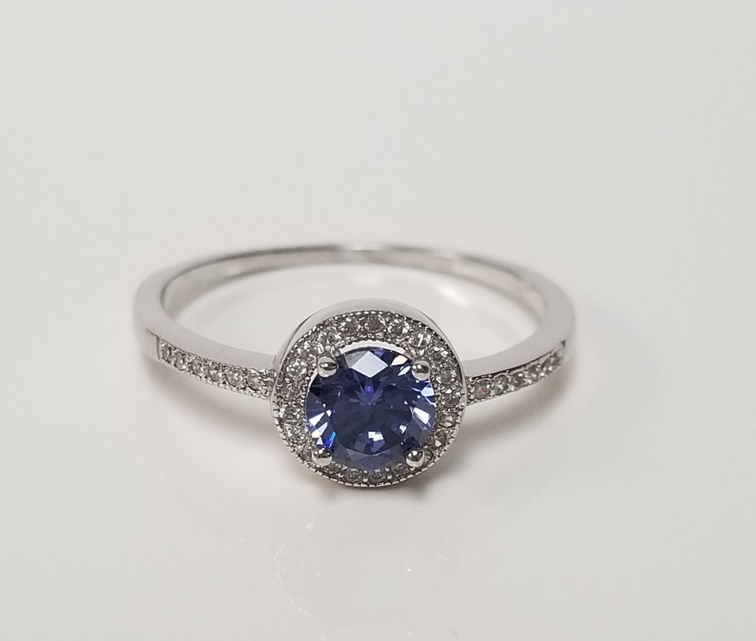 TRENDY 3 CT TANZANITE OVAL CUT 925 STERLING SILVER RING SIZE 5-10