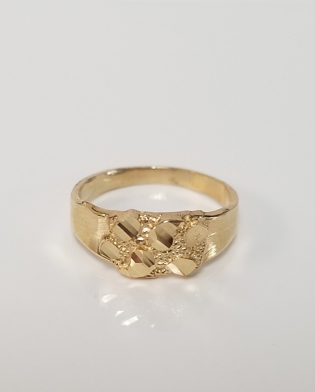 Tamaño 3.5 Estate 10k Anillo de pepita de oro amarillo Pinky Etsy España