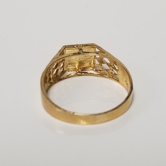 L Size 5.75 Estate 10k Yellow White Gold Capital L Initial