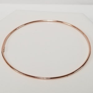 CHOICE Sale 2.5&quot; Estate 14k Yellow or Rose Gold 1.5mm Bracelet Bangle Cuff Tube G171-1