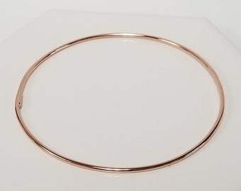 CHOICE Sale 2.5" Estate 14k Yellow or Rose Gold 1.5mm Bracelet Bangle Cuff Tube G171-1