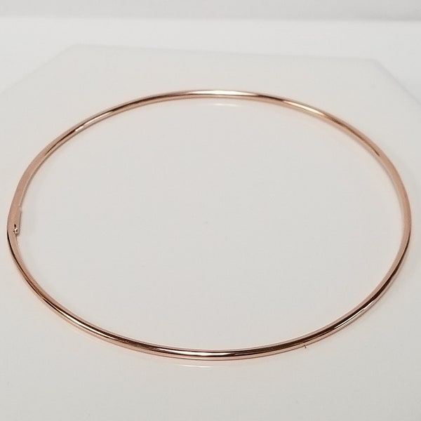 CHOICE Sale 2.5" Estate 14k Yellow or Rose Gold 1.5mm Bracelet Bangle Cuff Tube G171-1