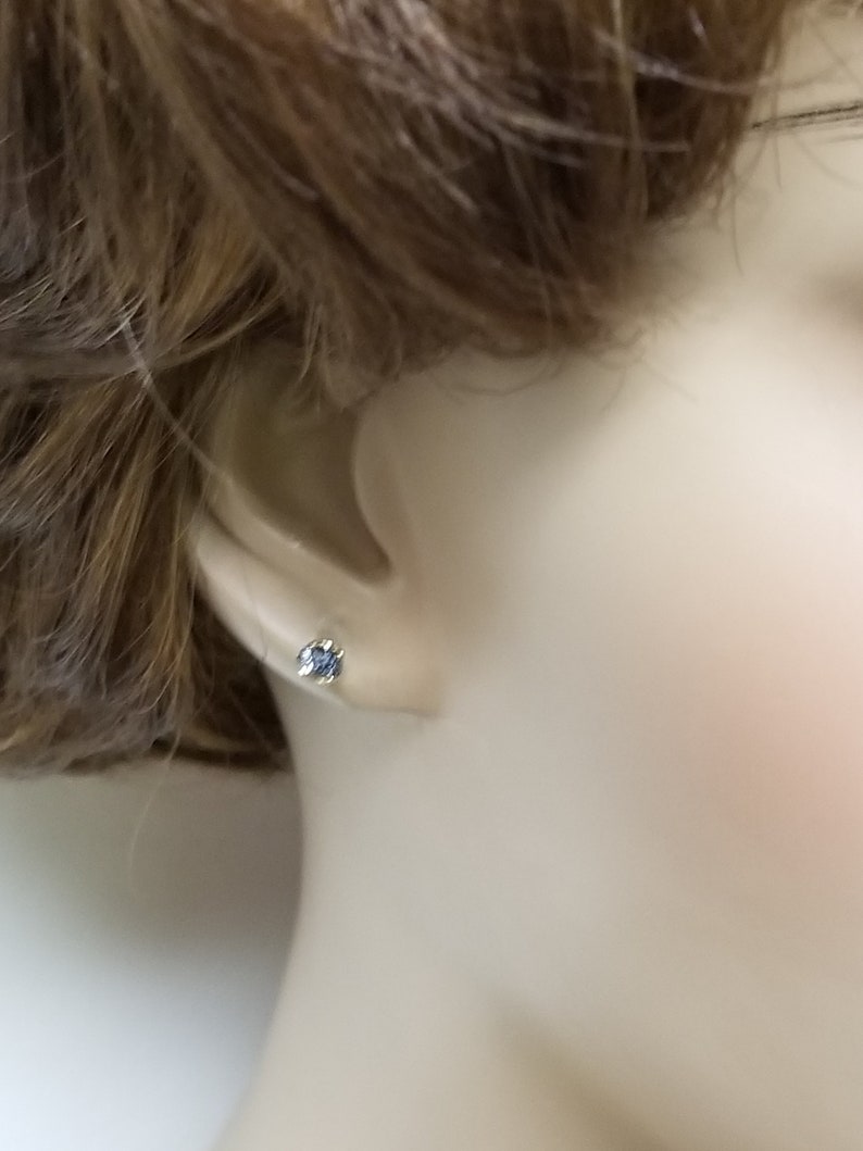 3mm Nature Unearthed 14k Yellow Gold ROUGH .25ct Diamond Studs Stud Black Brown Champagne .20ct .30ct GE45