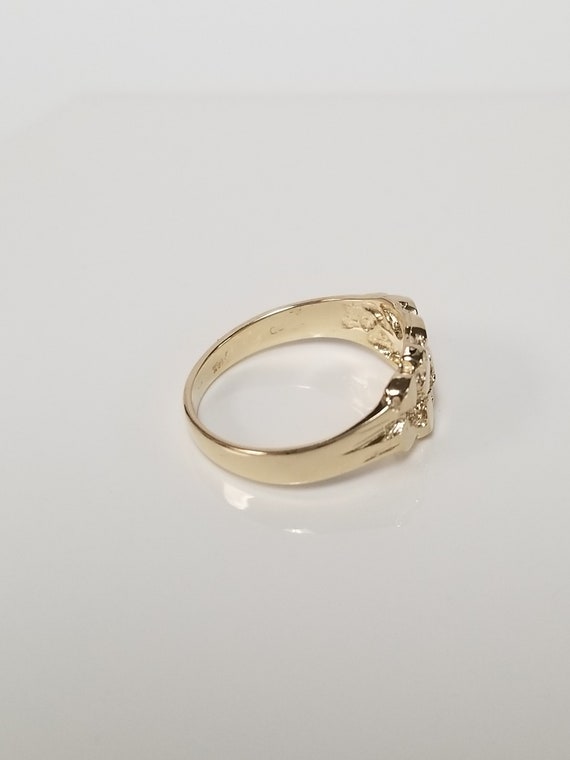 Size 4 5 or 6 Estate 14k Yellow Gold Nugget Ring Father Mom Daughter Son Band 5 6 7 G237 View 4