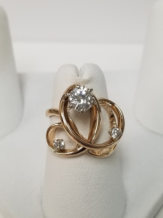 Sale SI1 G Size 4.5 Estate 14k Yellow Gold .75ct … - image 4