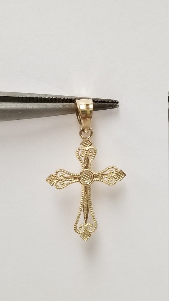 Sale 1" Estate 14k Yellow Gold Jesus Christ Cross 