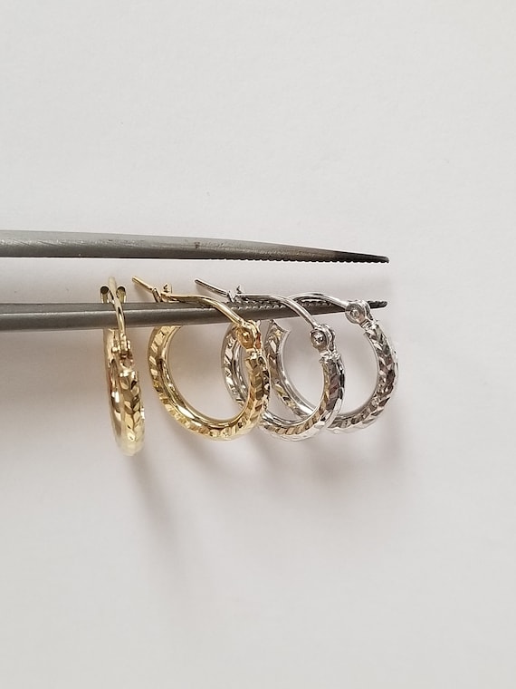2mm X 70mm 2 3/4 Glänzende Diamantschliff-runde Creolen