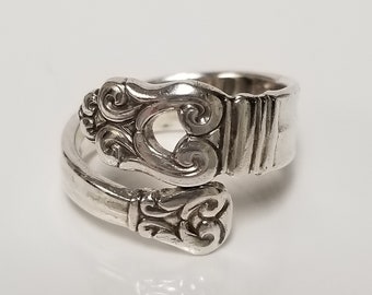 Size 6 Estate Sterling Silver 925 Sterling Royal Danish International Sterling Spoon Ring Band