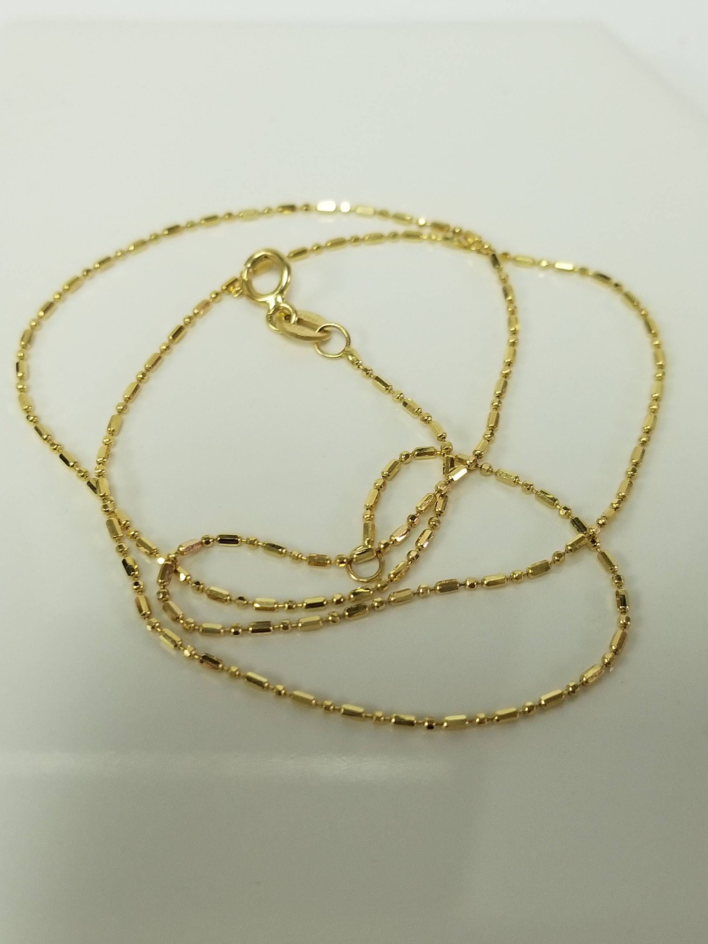 Clearance Pricing BLOWOUT 14K Gold 18 Inch Beaded 3mm Bead Chain