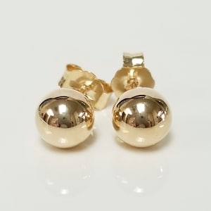 Screw Post 4mm or 5mm Estate New 14k Yellow or White Gold Ball Earrings Studs Stud Screw Backs GE44-1
