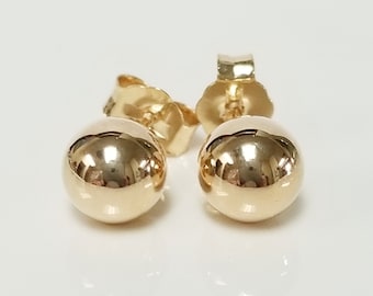 Screw Post 4mm or 5mm Estate New 14k Yellow or White Gold Ball Earrings Studs Stud Backs GE44-1