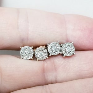 CHOICE 6mm 1/4&quot; Estate New 10k Rose or White Gold .25ct Diamond Studs Earrings  OJ97