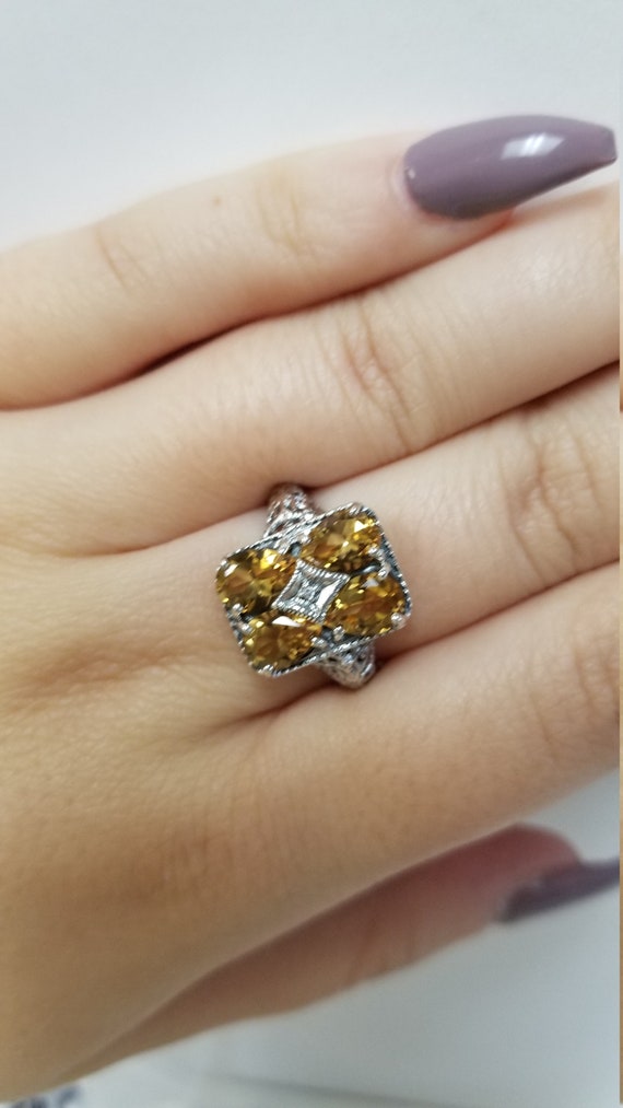 925 Sterling Silver Yellow fire Mystic Quartz gemstone Ring Size 8 US 8.65 g 925 Sterling Silver Yellow fire Mystic Quartz gemstone Ring Size 8 US 8.65 g