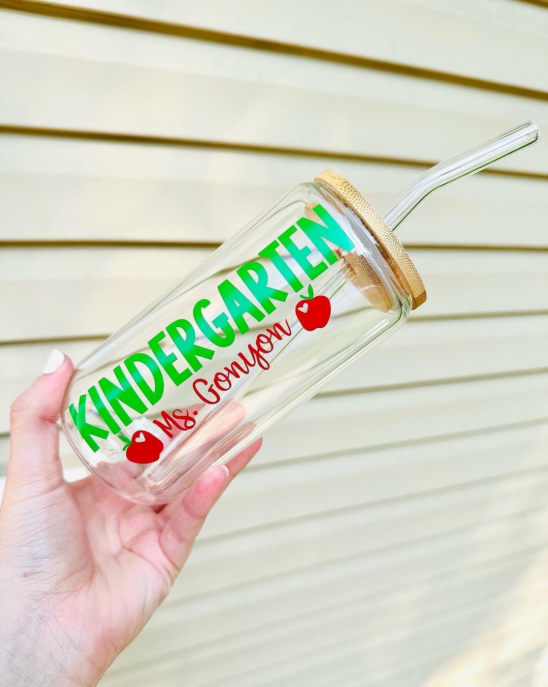 Teacher Custom Glass Cup, End of the Year Gift, Teacher Gift, Cup With ...