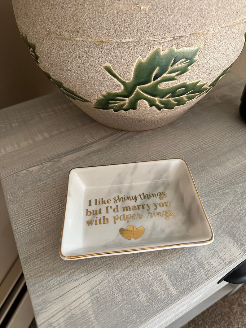 Taylor Swift Wedding Ring Dish, Paper Rings Taylor Swift Quote, Marble