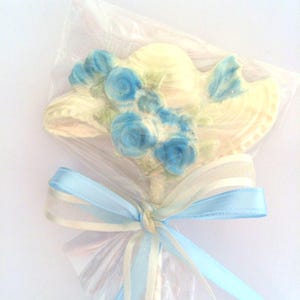 Floral Hat Chocolate Lollipops: Unique Wedding Shower Favors image 1