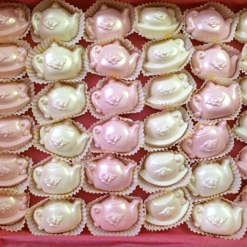 Teacup & Teapot Chocolate Favors: Tea Party Cupcake Toppers (24 Pieces)