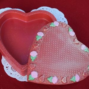 Chocolate Heart Shaped Box, Christmas Gift, Edible Christmas Gift Box, Christmas Jewelry Box, Valentine's Day Chocolate Heart Gift Box, image 1