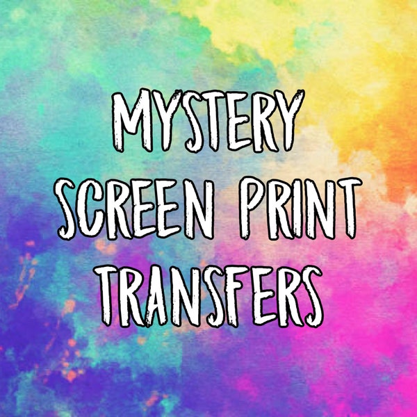 mystery SCREEN PRINT transfer bundle, transfer, screen print, mystery pack, mystery transfer, single color