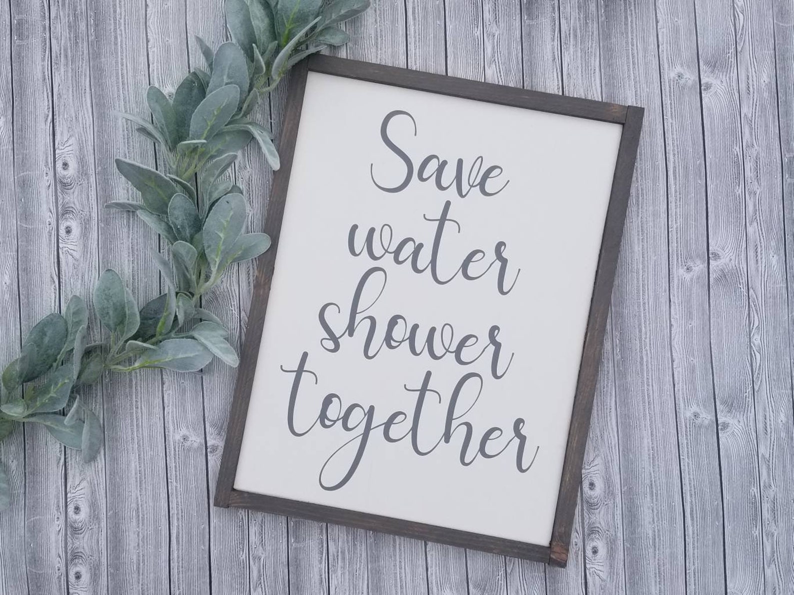 Save Water Shower Together Wood Sign Bathroom Wall Decor | Etsy
