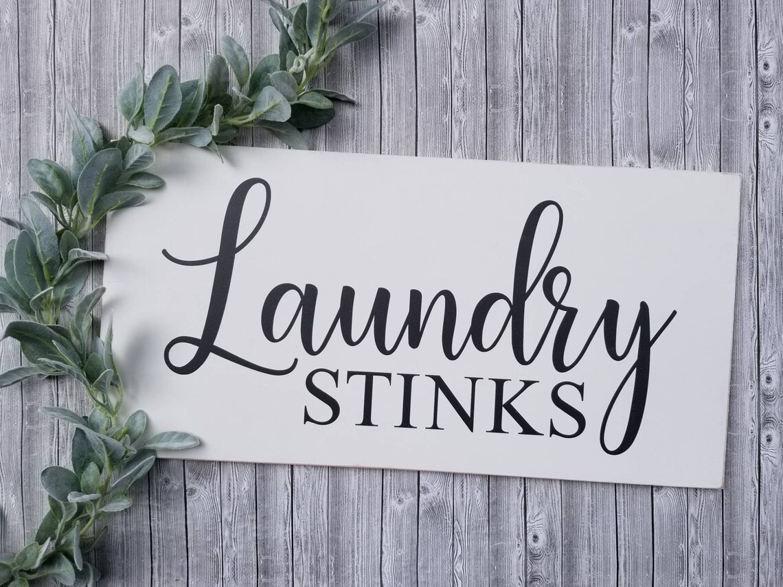 Wäsche Stinke Holz Schild Bauernhaus-Wand-Dekor Waschküche | Etsy