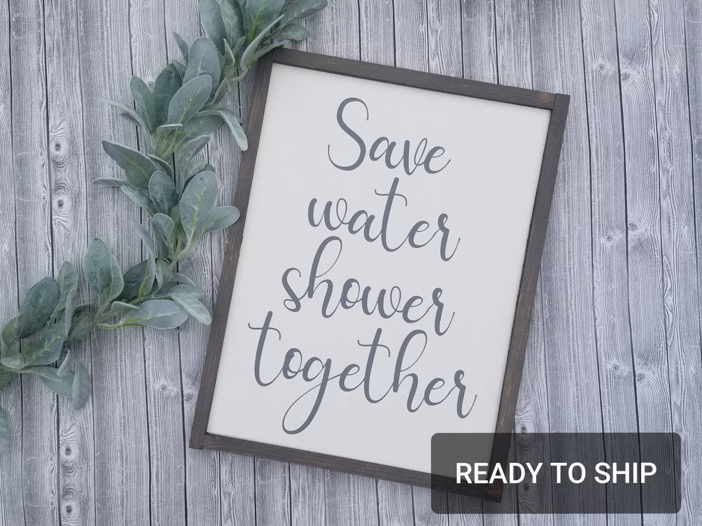 Save Water Shower Together Wood Sign Bathroom Wall Decor | Etsy