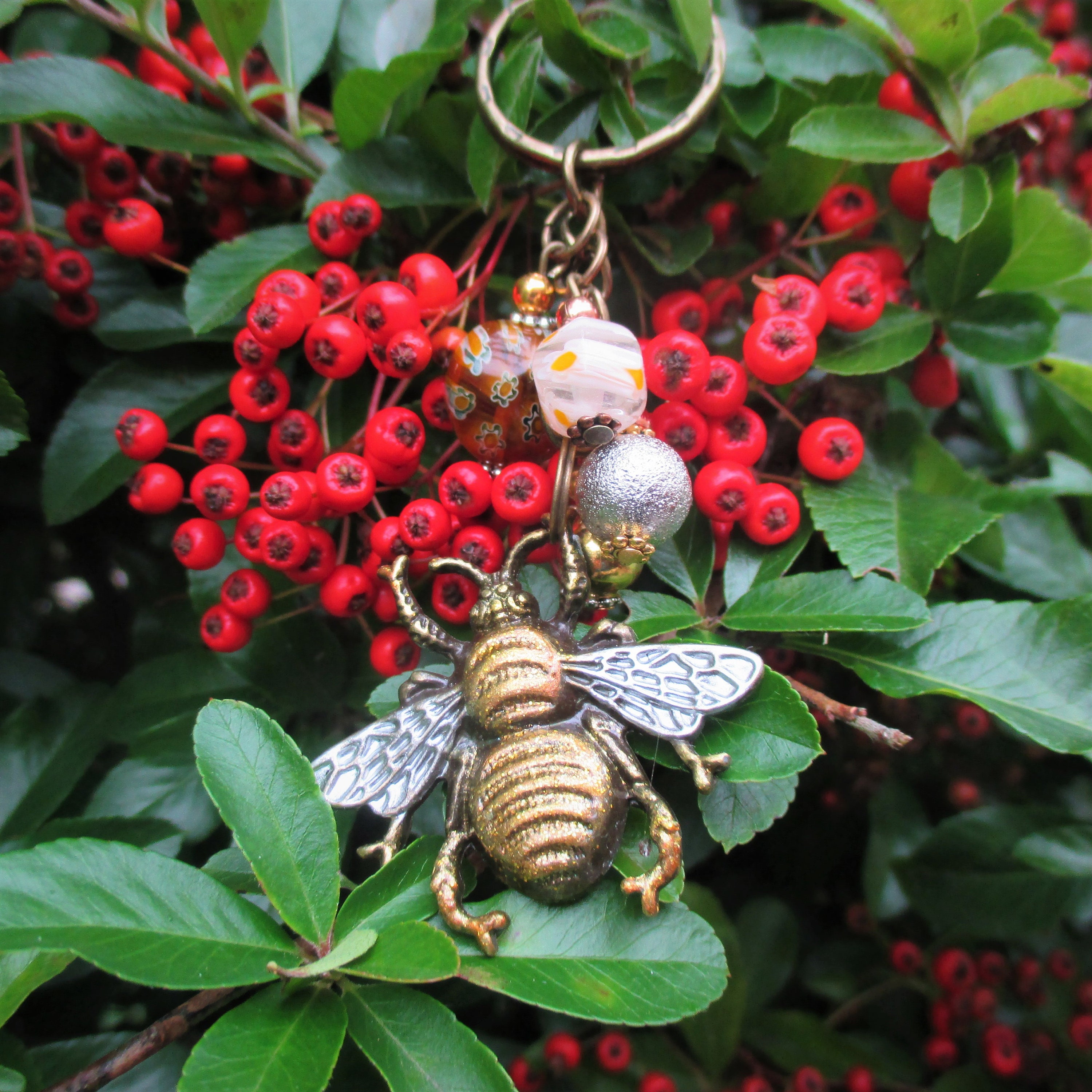 Bead Bee Keychain Etsy UK