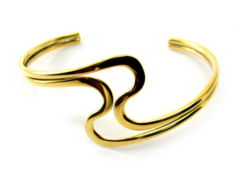 Gold Cuff Bracelet Gold Bracelet Cuff Gold Brass Cuff Bracelet Gold Brass Bracelet Cuff Gold Curve Bracelet Cuff Curve Cuff Bracelet 093