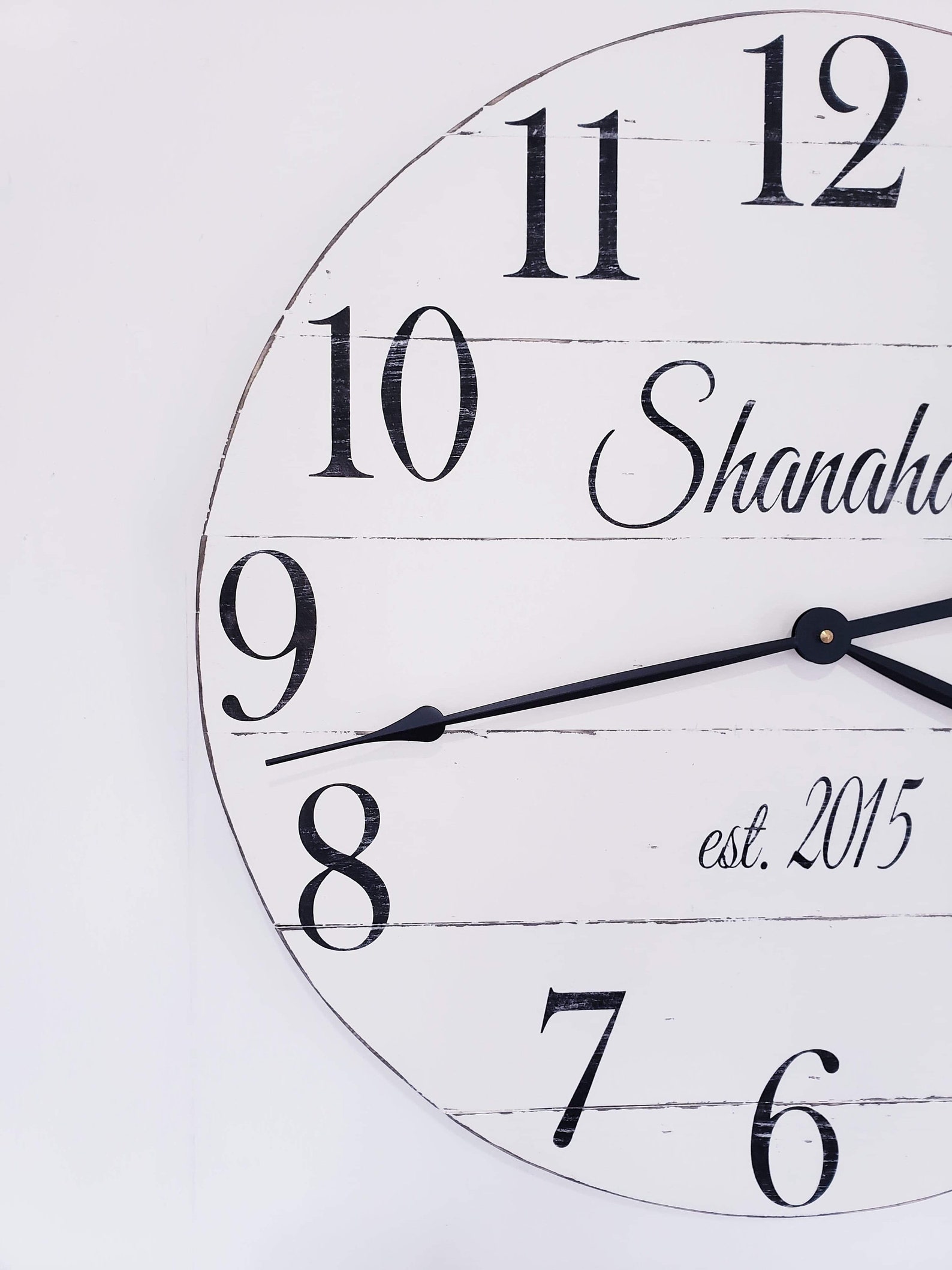 Personalized Clock Farmhouse Clock Wood clock Wall Clock Etsy