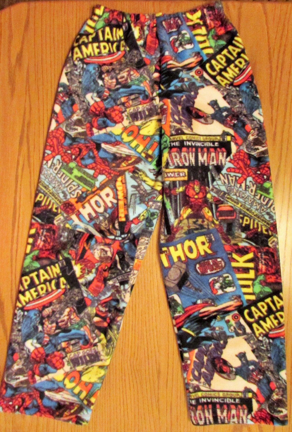 Marvel Comics fleece pajamas / fleece pants / father and son | Etsy