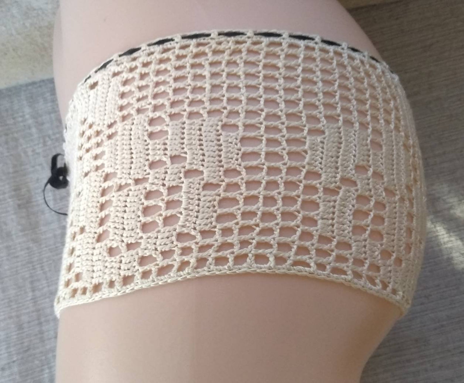 Men Silk Underwear Boyshorts Crochet Lace Pattern Etsy