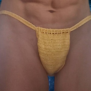 Men bikini, crochet swimsuit, sexy beach bottom