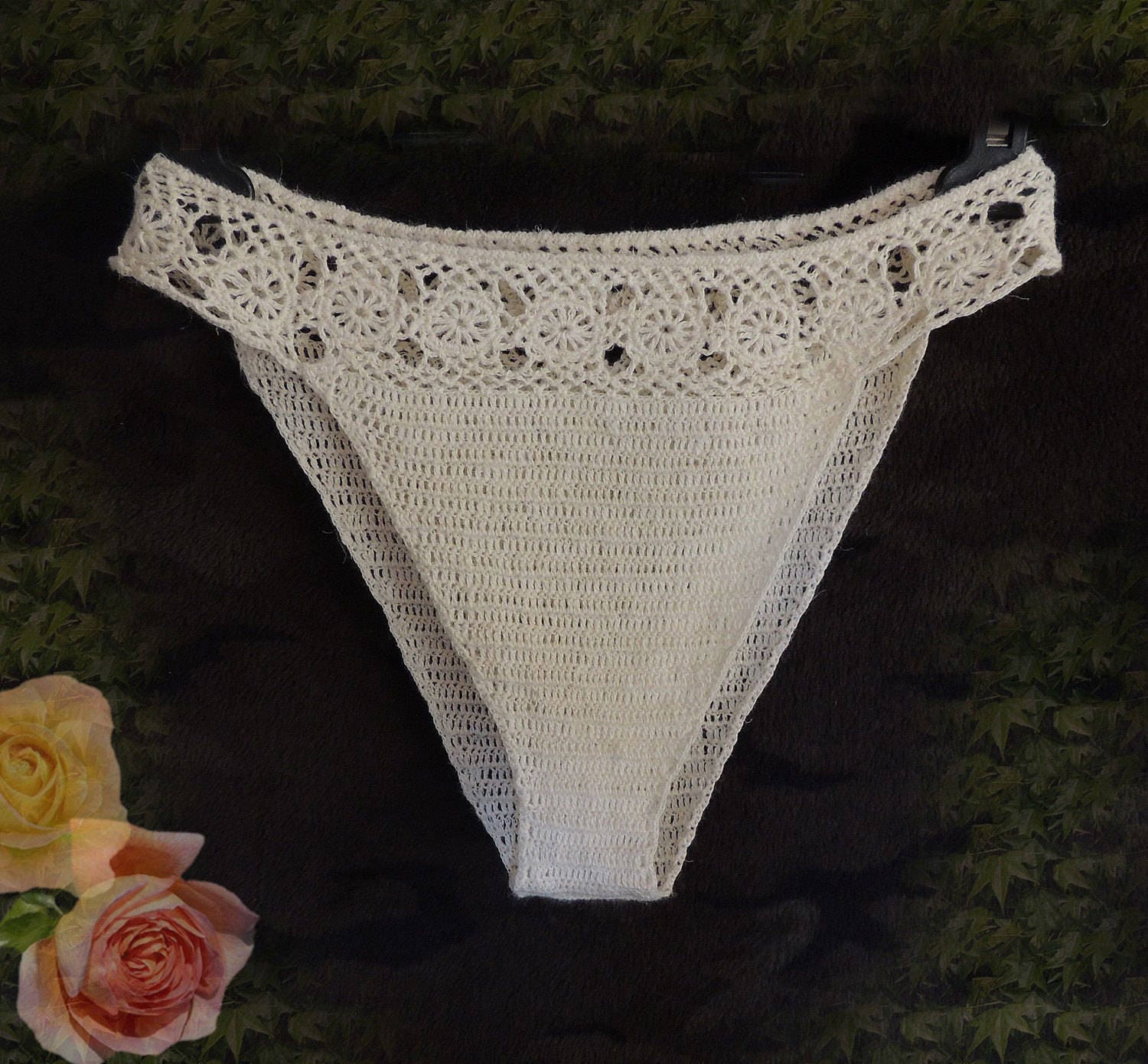 Silk Panties crochet lace sexy bikini bottom erotic lingerie Etsy