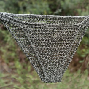 Nieuwe comfortabele zomerzwemslip met de hand gehaakt katoenmix netpatroon Gratis verzending