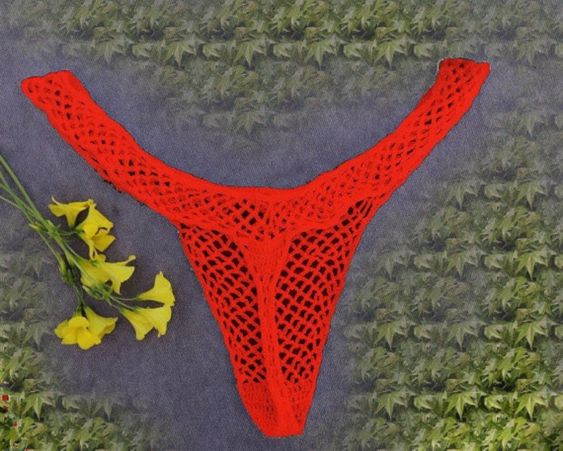 Crochet Bottom, See Thru Thong, Low Rise Thong, Barely There Bottom