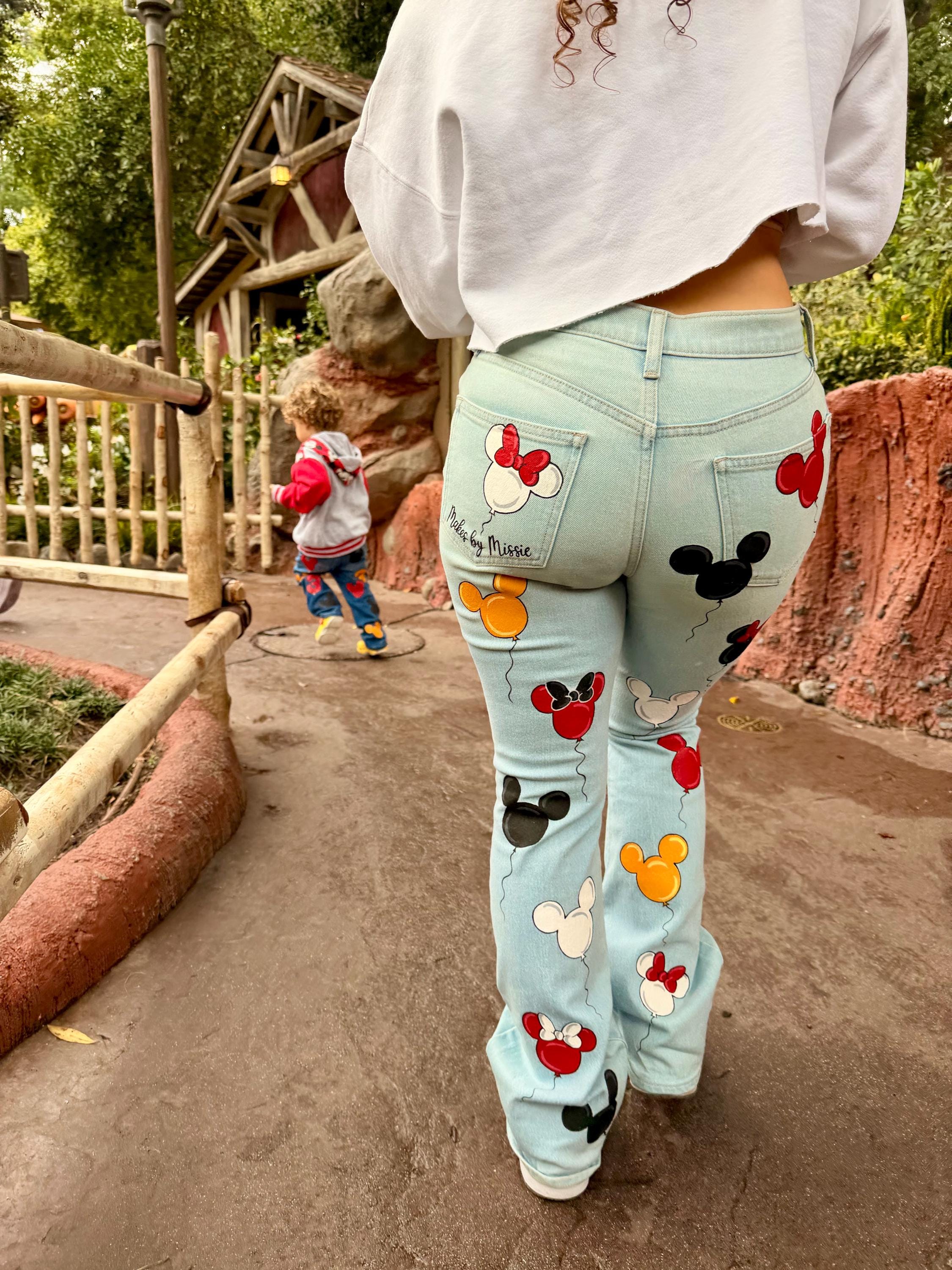 Mickey Mouse Jeans - Etsy