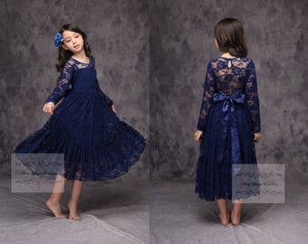 navy blue gown for kids
