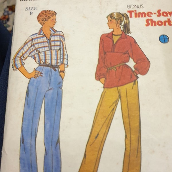 1 Marie Osmond vintage trousers and blouse Butterick 6422 original  vintage sewing pattern Size 10-14 bust 30-36 "  Ref SP8428