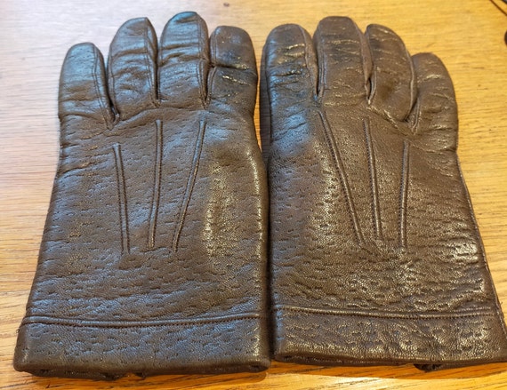 1 pair of  quality ladies  brown leather vintage … - image 2