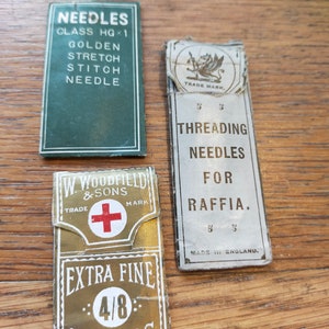 3 British  packets of rare Abel Morrell, St Johns Ambulance & Needless High grade 1 needle cases. All have needles. collectables 7