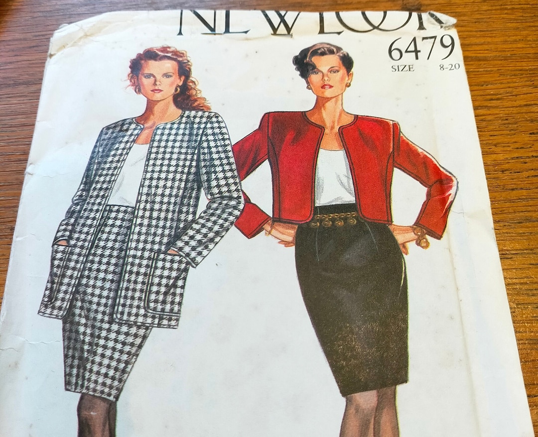 Modern Edge to Edge Long or Short Jacket and Skirt New Look 6479 Cut ...