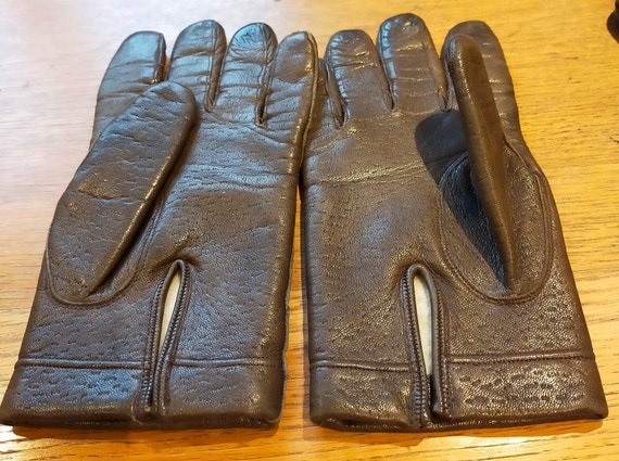 1 pair of  quality ladies  brown leather vintage … - image 4