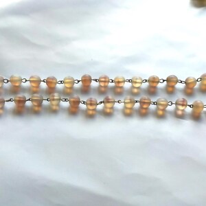 Collier Ancien En Verre Murano - Perles Torsadées Blanches, Sautoir, Occasion