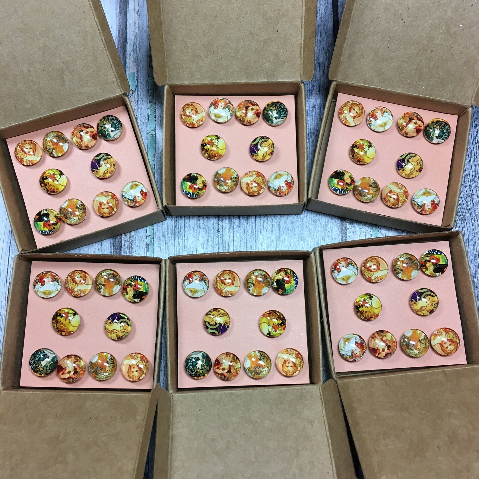 Decorative Push Pins Art Nouveau Push Pins Cork Board Pins Etsy