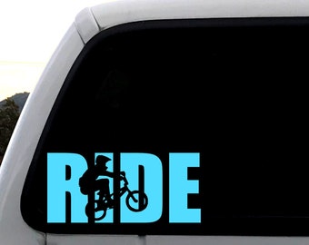 BMX Bike Decal, BMX Rider, BMx Bike Sticker, BMX Mom Car Decal, Mountain Bike Decal, Bicycle Chick Sticker, Bmx Gift, Biker Laptop Decal