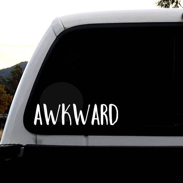 Awkward Decal,Socially Awkward, Unique Funny Car Decal, Awkward Gift, Instant Pot Decal, Majestically Awkward, Geeky Gift, Nerdy Car Sticker